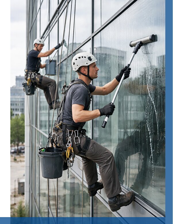 Мойка витражей альпинистами в Моршанске от 727 р. под ключ|ВЫСОТНИК-Мрш