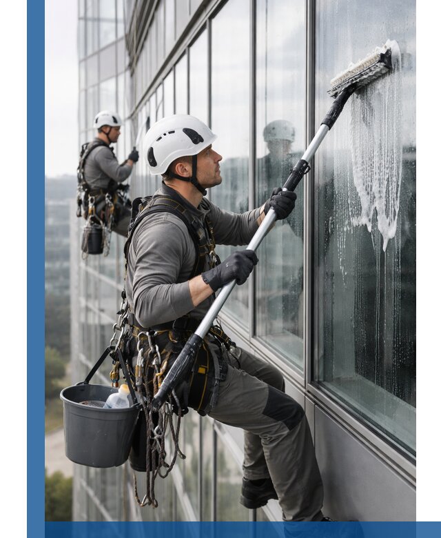 Высотная мойка сплошного остекления с выездом в Моршанске