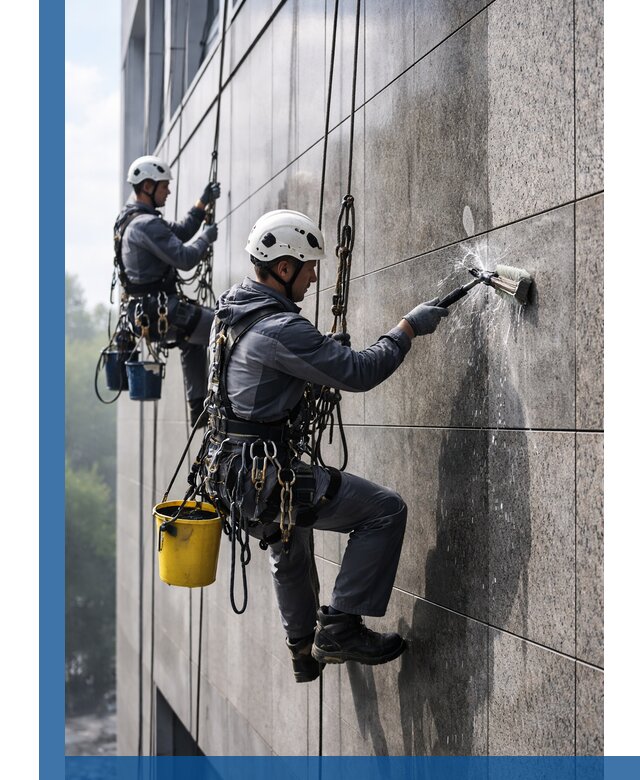 Профессиональная мойка фасада из керамогранита в Моршанске