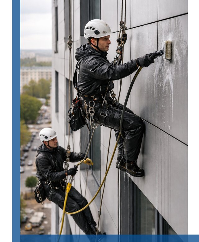 Профессиональная мойка фасада из композита в Моршанске