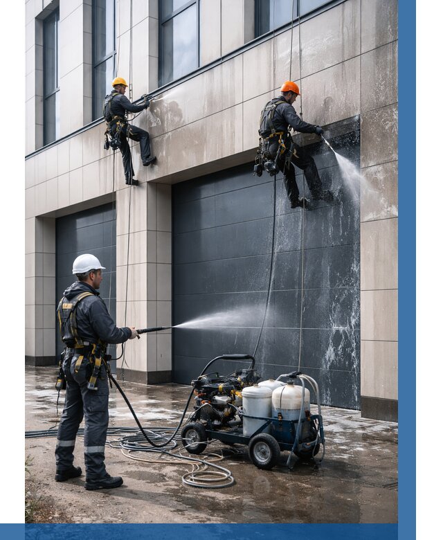 Послестроительная мойка фасада в Моршанске от 312 р. | ВЫСОТНИК-Мрш