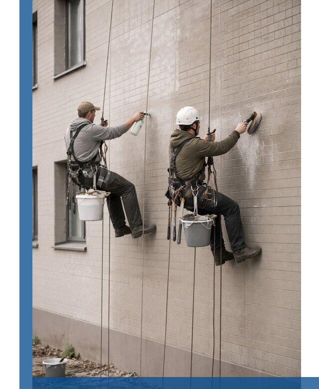Удаление высолов с фасада зданий в Моршанске без повреждений и следов