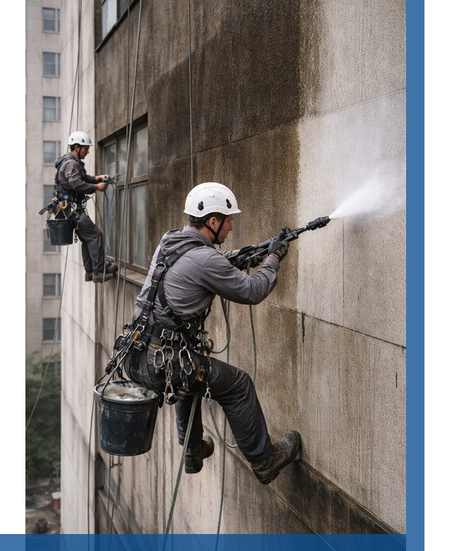 Очистка фасада от копоти в Моршанске от 260 р. | ВЫСОТНИК-Мрш