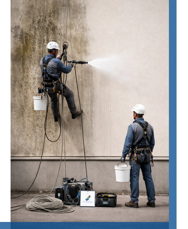 Очистка фасада от плесени в Моршанске от 312 р. | ВЫСОТНИК-Мрш