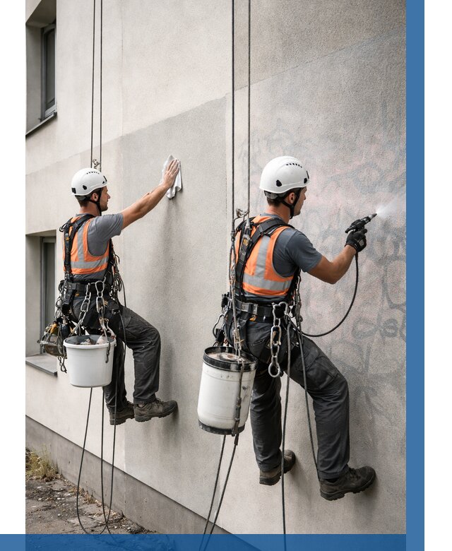 Антиграффити покрытие фасада в Моршанске от 623 р. | ВЫСОТНИК-Мрш