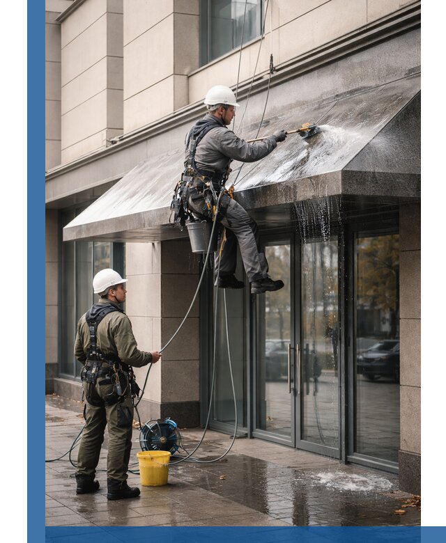 Профессиональная мойка козырьков и навесов в Моршанске