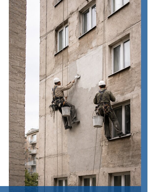 Косметический ремонт фасада в Моршанске от 1142 р. | ВЫСОТНИК-Мрш