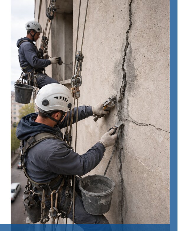 Заделка трещин на фасаде в Моршанске от 935 р. | ВЫСОТНИК-Мрш