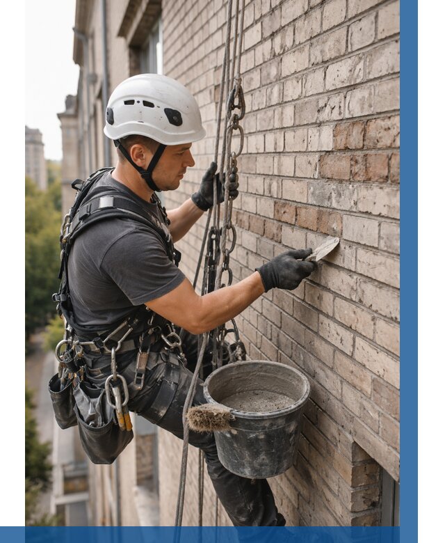 Ремонт кирпичной кладки фасада в Моршанске от 1869 р. | ВЫСОТНИК-Мрш