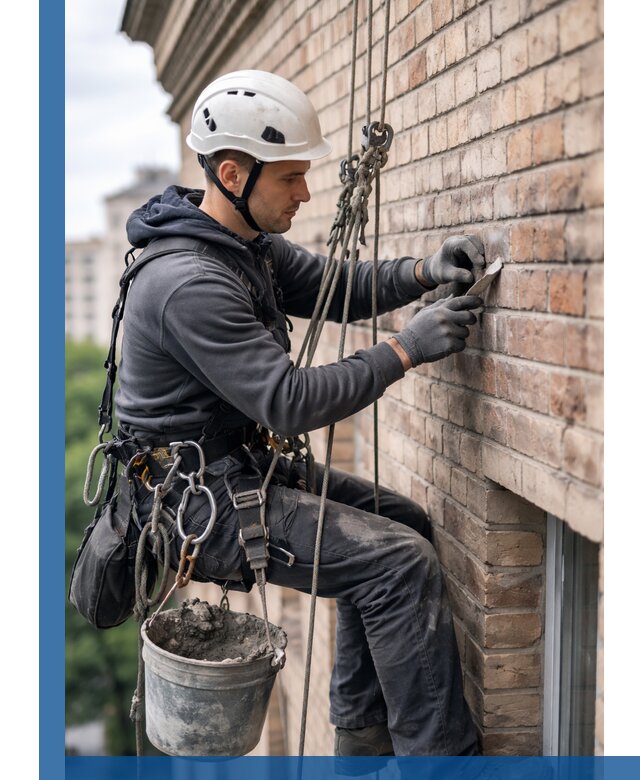 Качественный ремонт кирпичной кладки фасада в Моршанске с гарантией