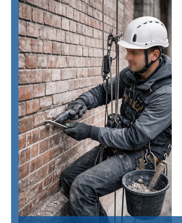 Расшивка кирпичных швов фасадов и стен, ремонт в Моршанске