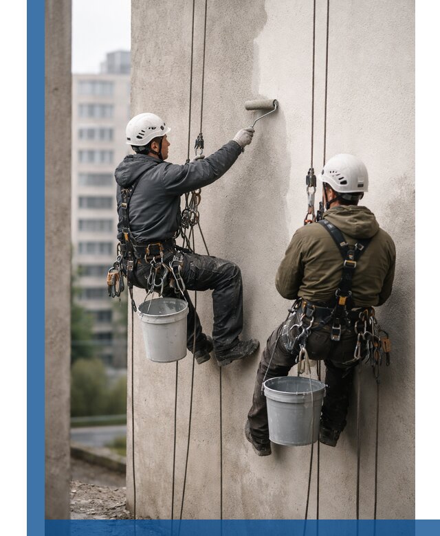 Покраска фасадов высотными альпинистами в Моршанске с гарантией