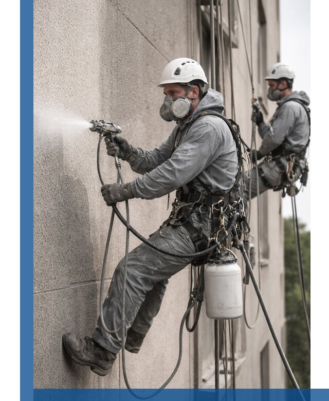 Безвоздушная покраска фасадов зданий в Моршанске профессионально