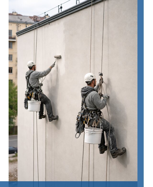 Покраска оштукатуренного фасада в Моршанске от 332 р. | ВЫСОТНИК-Мрш