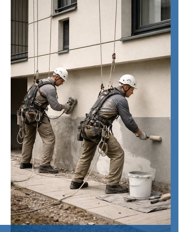 Окраска цоколя здания в Моршанске от 467 р. под ключ | ВЫСОТНИК-Мрш