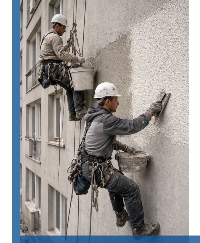 Нанесение декоративной штукатурки короед на фасад в Моршанске