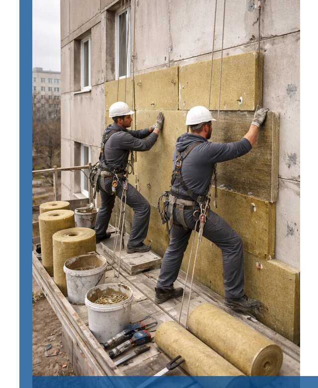 Утепление фасада минватой в Моршанске под ключ с гарантией