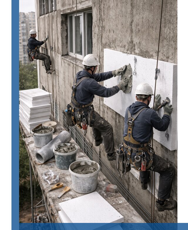 Утепление фасада пенополистиролом в Моршанске под ключ