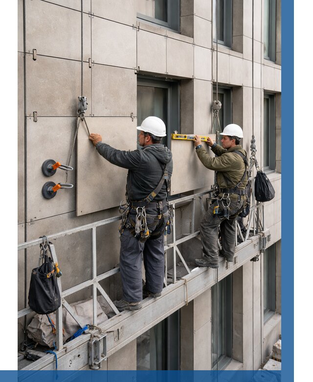 Монтаж керамогранита на фасад в Моршанске от 2596 р. | ВЫСОТНИК-Мрш