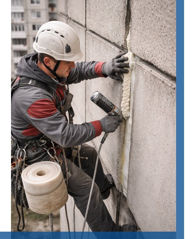 Утепление межпанельных швов в Моршанске от 727 р. | ВЫСОТНИК-Мрш