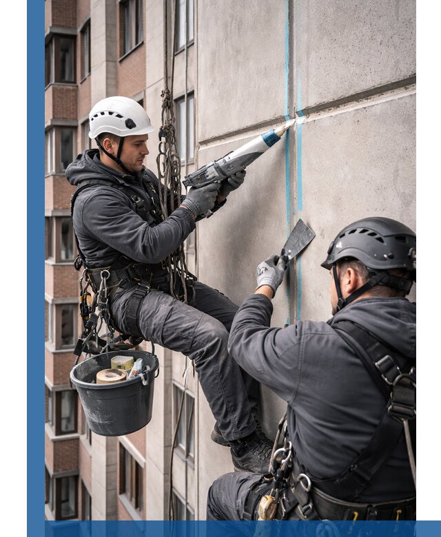 Вторичная герметизация швов фасада и кровли в Моршанске