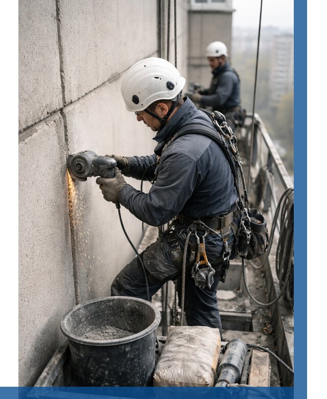 Штробление межпанельных швов в Моршанске от 1246 р. | ВЫСОТНИК-Мрш