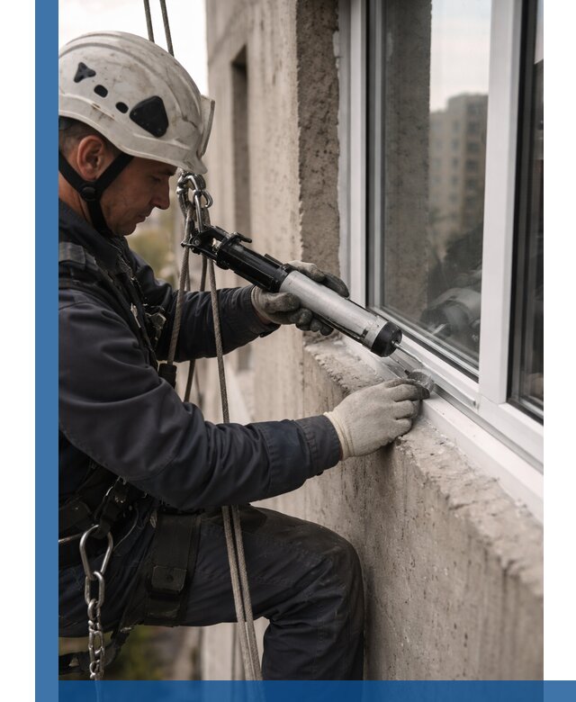 Герметизация оконных швов снаружи в Моршанске профессионально