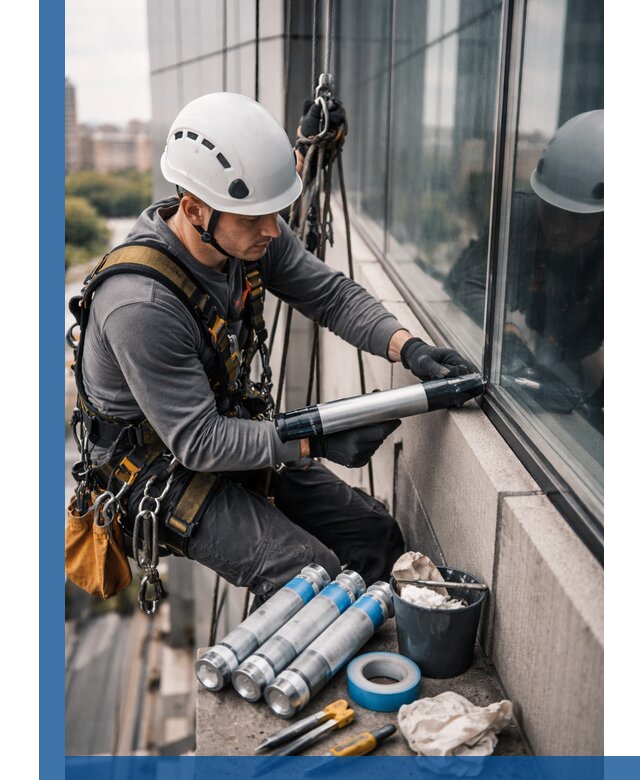 Герметизация стыков витража в Моршанске для герметичных фасадов
