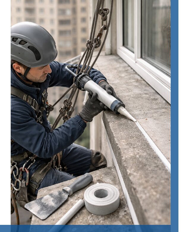 Герметизация балконного козырька в Моршанске от 4673 р. | ВЫСОТНИК-Мрш