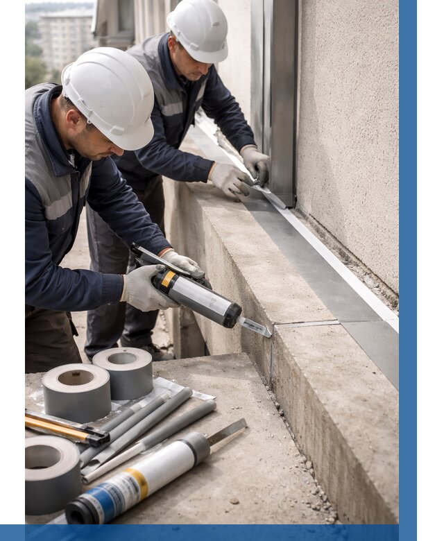 Герметизация примыкания балкона в Моршанске от 4673 р. | ВЫСОТНИК-Мрш