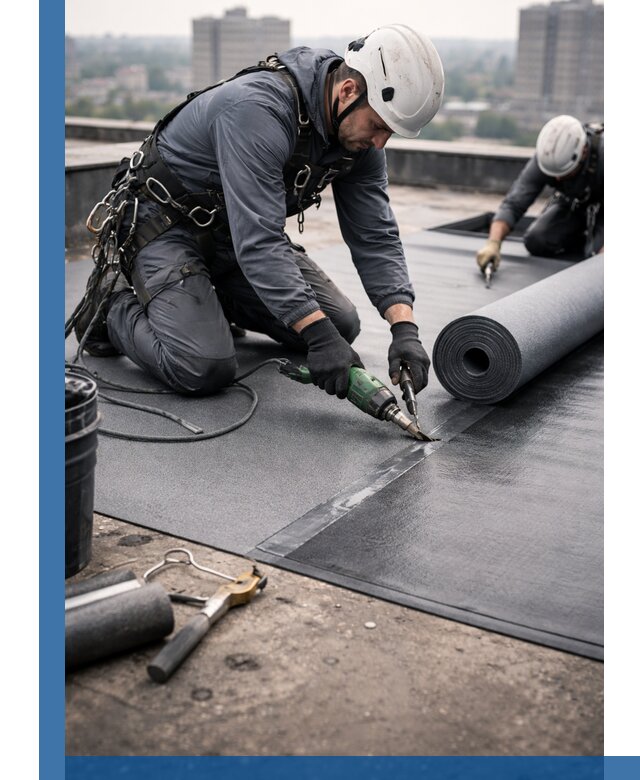 Ремонт мягкой кровли в Моршанске с выездом промальпинистов