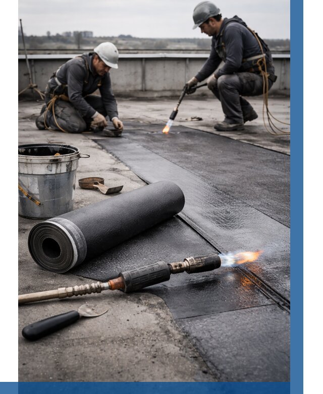 Ремонт рулонной кровли в Моршанске от 675 р. | ВЫСОТНИК-Мрш