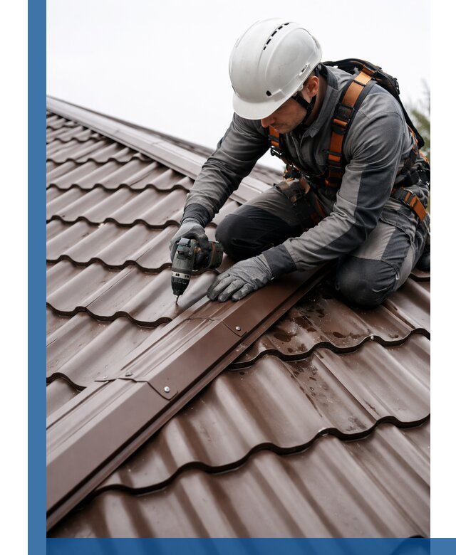 Ремонт металлочерепицы на крыше в Моршанске профессионально