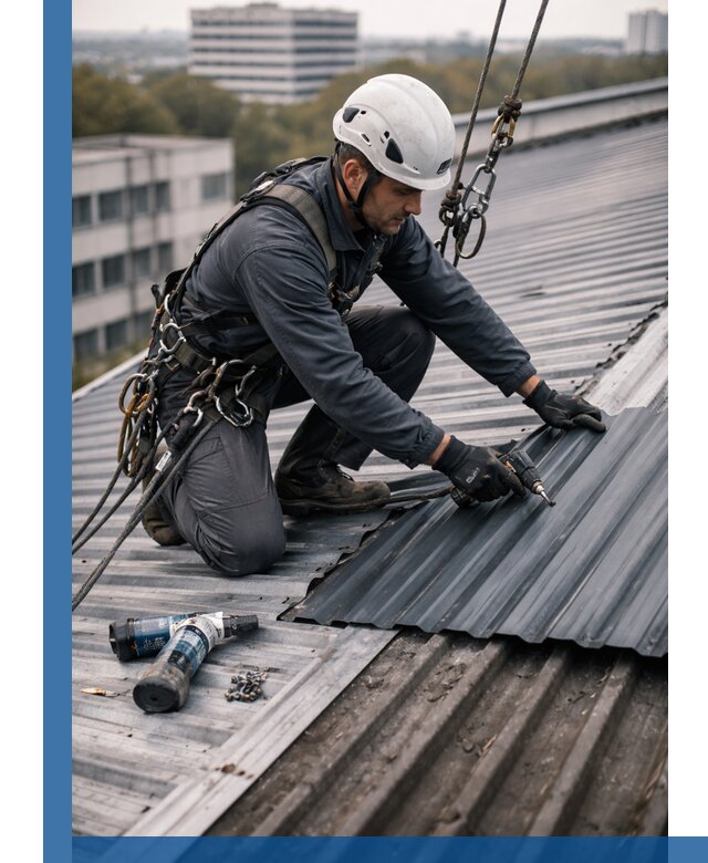 Ремонт профнастила на кровле в Моршанске, работы под ключ