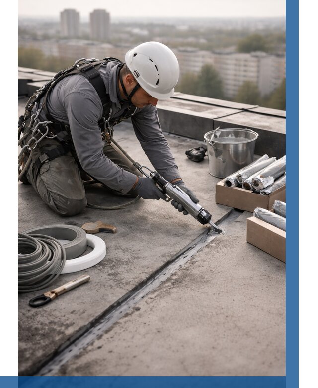 Герметизация швов кровли в Моршанске от 467 р./м2 | ВЫСОТНИК-Мрш