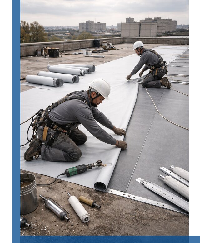 Монтаж мембранной кровли в Моршанске для промышленных зданий