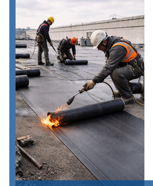 Монтаж наплавляемой кровли в Моршанске профессионально