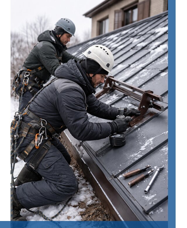 Монтаж снегозадержателей в Моршанске от 467 р. | ВЫСОТНИК-Мрш