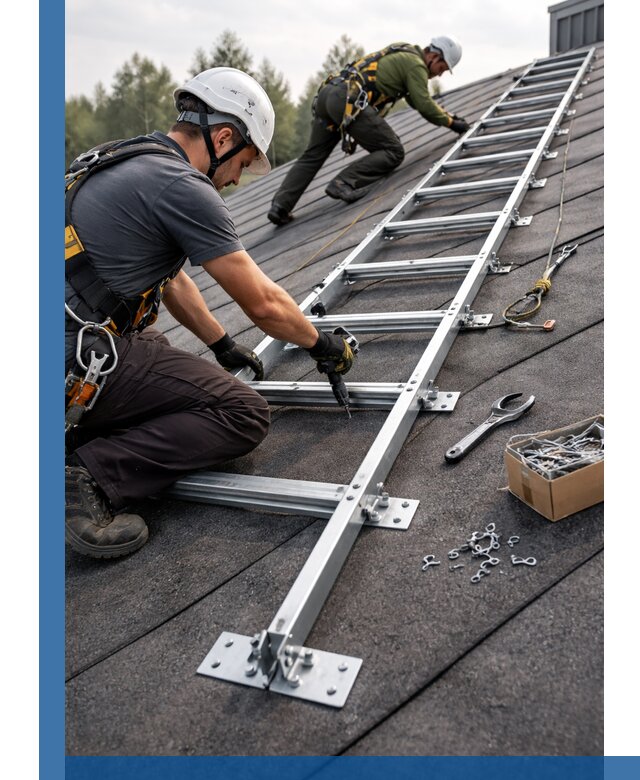 Профессиональный монтаж кровельной лестницы в Моршанске под ключ