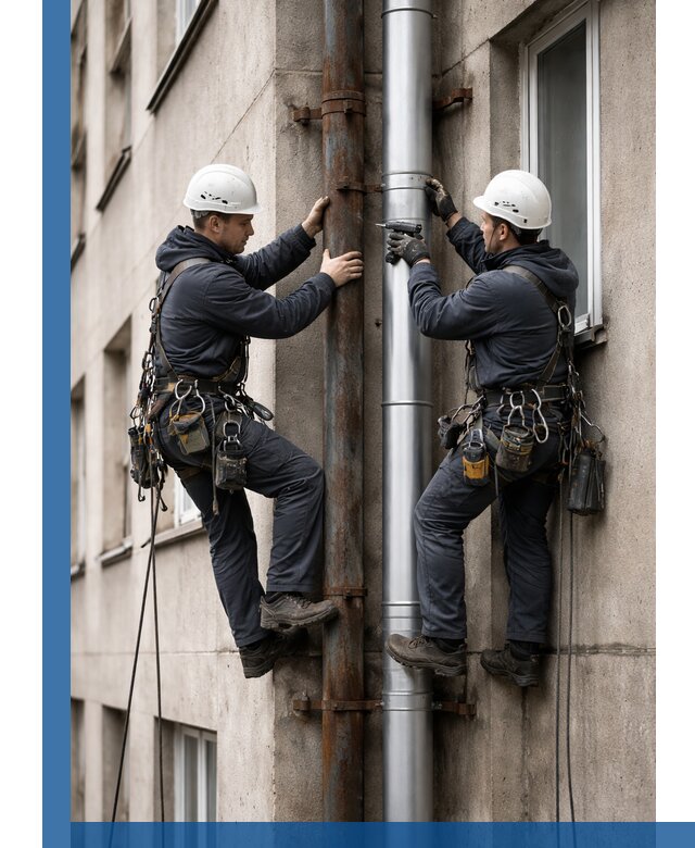 Замена водосточных труб в Моршанске: монтаж и демонтаж под ключ