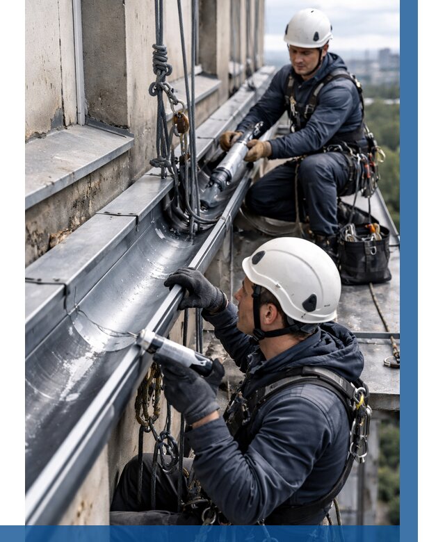 Ремонт водосточных желобов в Моршанске от 6750 р. | ВЫСОТНИК-Мрш