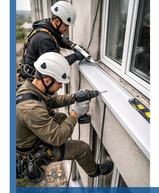 Профессиональный монтаж оконных отливов и отведения воды в Моршанске