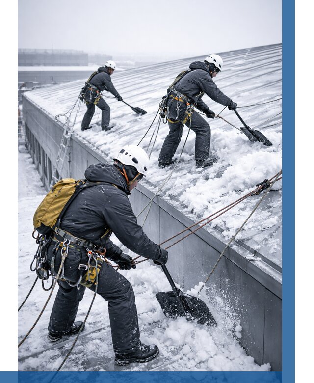 Очистка навесов от снега в Моршанске от 4673 р. | ВЫСОТНИК-Мрш