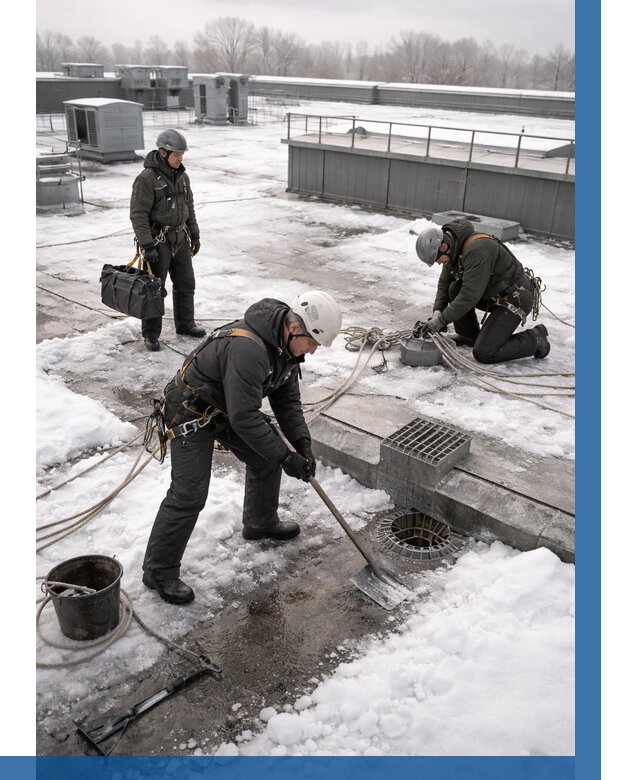 Абонентское обслуживание кровли зимой в Моршанске от 8308 р. | ВЫСОТНИК-Мрш