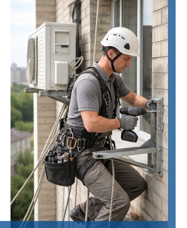 Установка кронштейнов кондиционера в Моршанске от 3635 р. | ВЫСОТНИК-Мрш