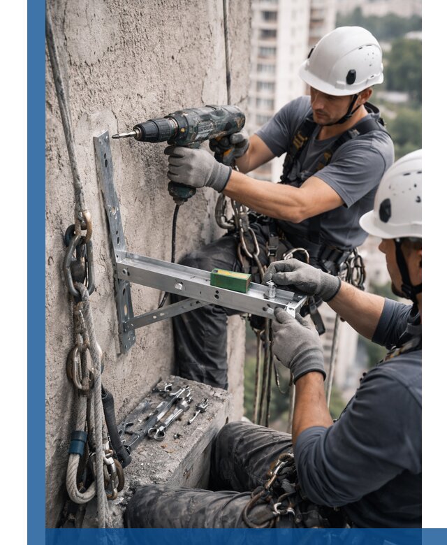 Установка кронштейнов кондиционера и крепежа в Моршанске