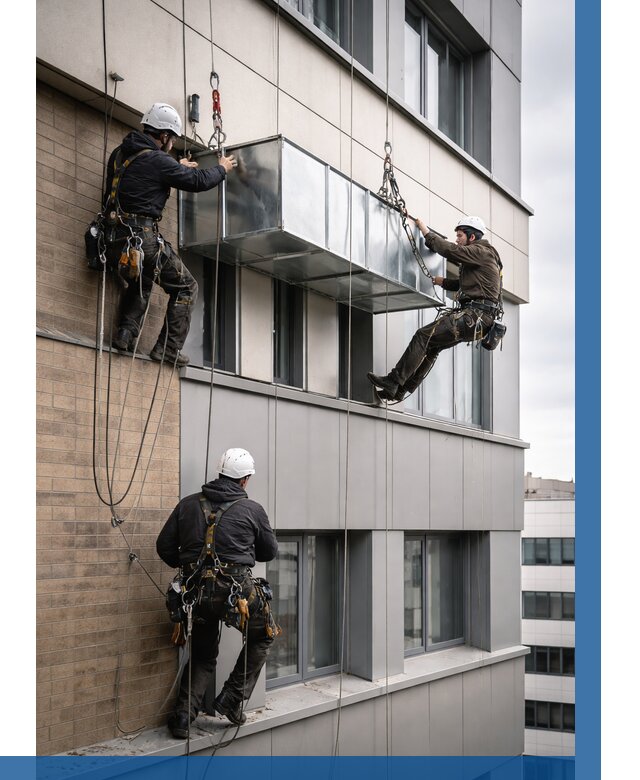 Монтаж воздуховодов на фасаде в Моршанске от 1558 р. | ВЫСОТНИК-Мрш