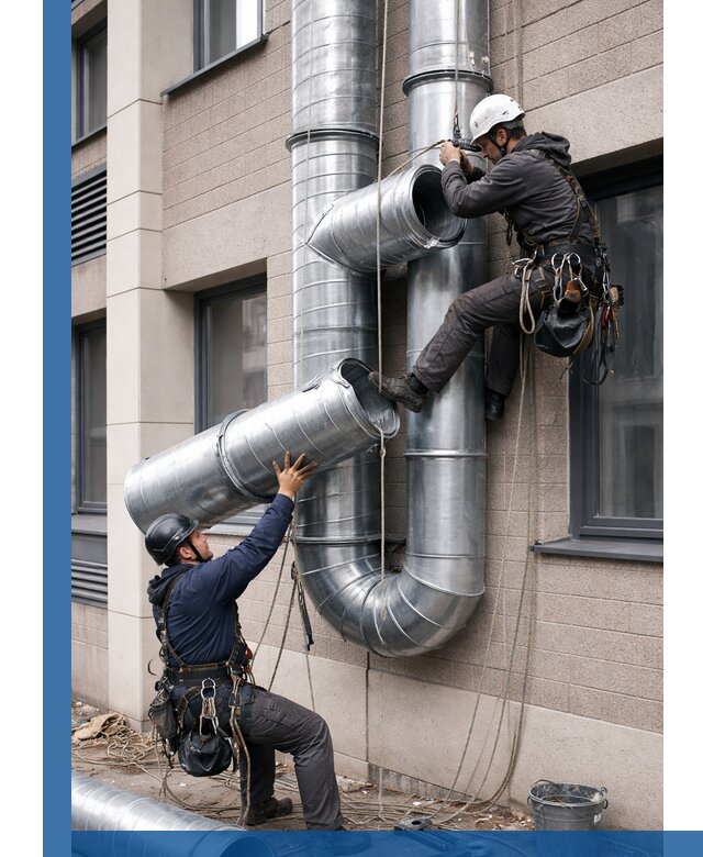 Монтаж фасадных воздуховодов в Моршанске с герметизацией и крепежом