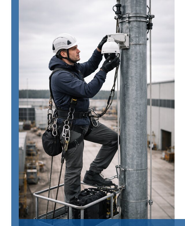 Профессиональная установка видеокамер на мачте в Моршанске