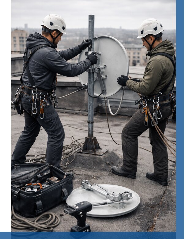 Демонтаж антенн на крыше в Моршанске от 4673 р. | ВЫСОТНИК-Мрш